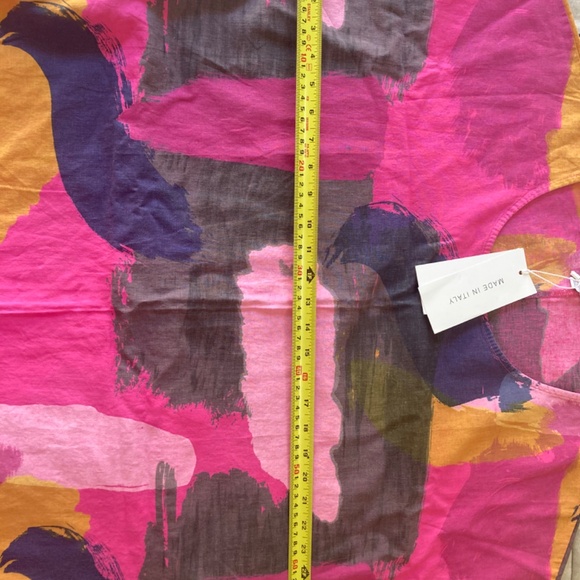 KAKTUS Plus Made In Italy Linen Brush Stroke Dress - Picture 15 of 15